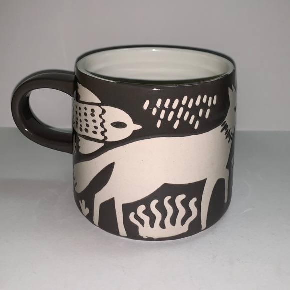 Gray Ceramic Mug with Rabbit Design - Picture 5 of 8